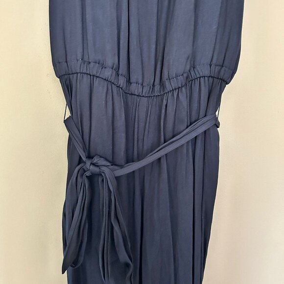 Ann Taylor LOFT Flutter Racerback Jumpsuit – Navy Blue – Size 2 - Picture 4 of 10